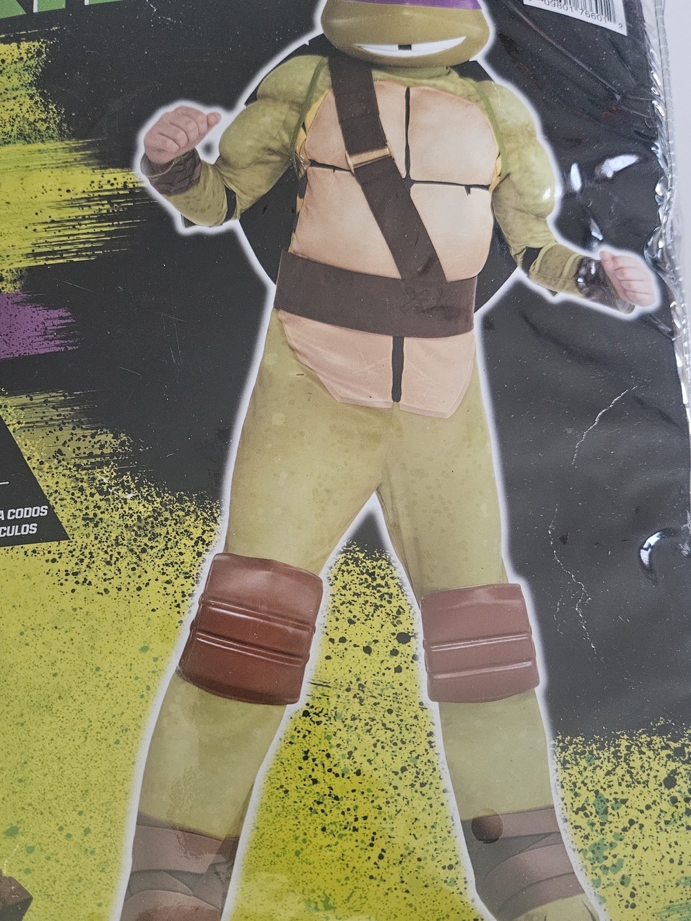 Kids Green Turtle Hero Costume with Brown Accents